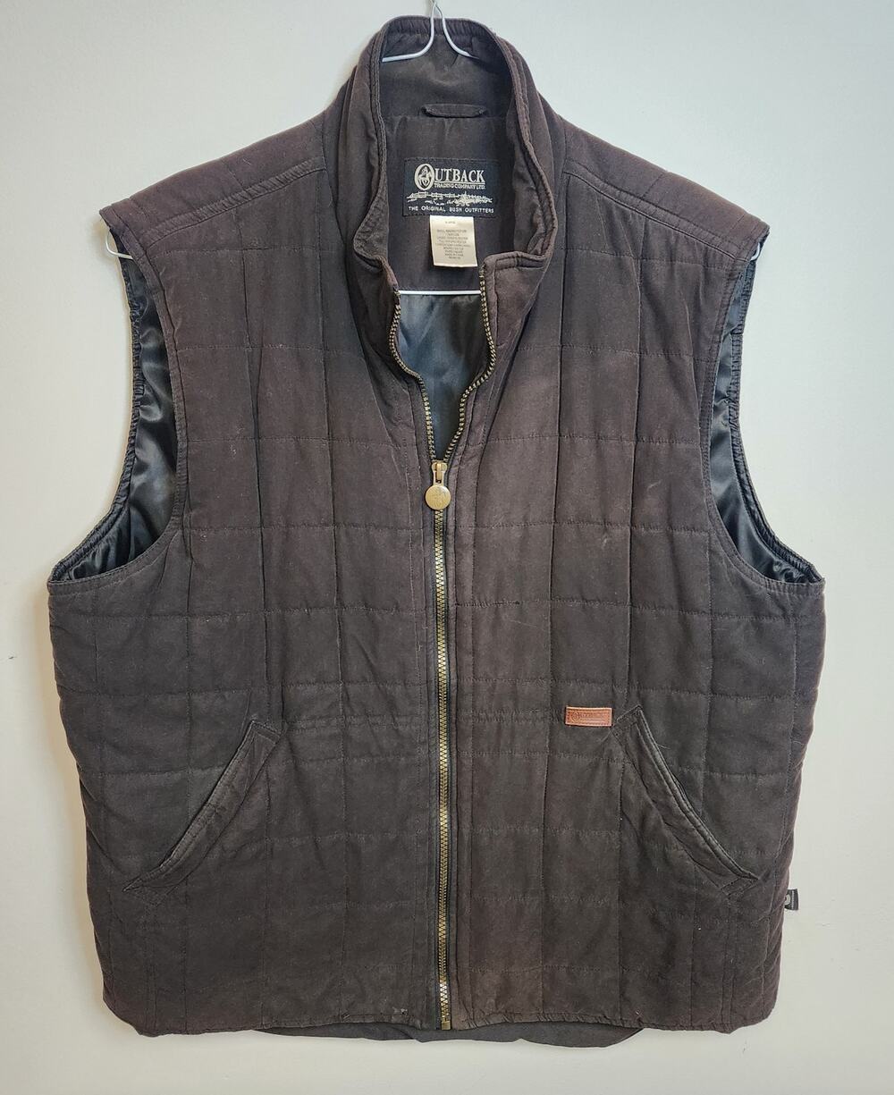 Outback Trading Company Mens Brown ComforTemp Insulated Quilted Vest-Size XLarge